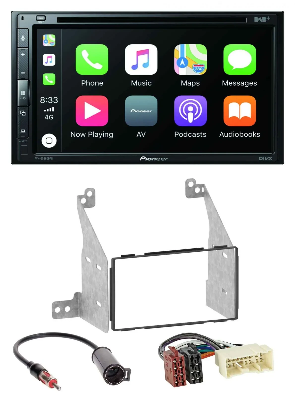 Pioneer DVD 2DIN MP3 DAB Bluetooth USB Autoradio für Nissan Pathfinder 04-07