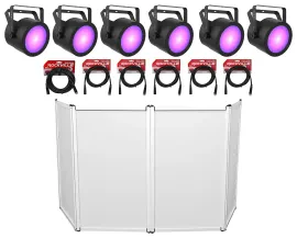 Ультрафиолетовый светильник Chauvet DJ COREpar UV 120 ILS UV COB LED D-Fi USB с аксессуарами (6 штук)