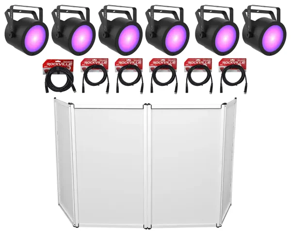Ультрафиолетовый светильник Chauvet DJ COREpar UV 120 ILS UV COB LED D-Fi USB с аксессуарами (6 штук)