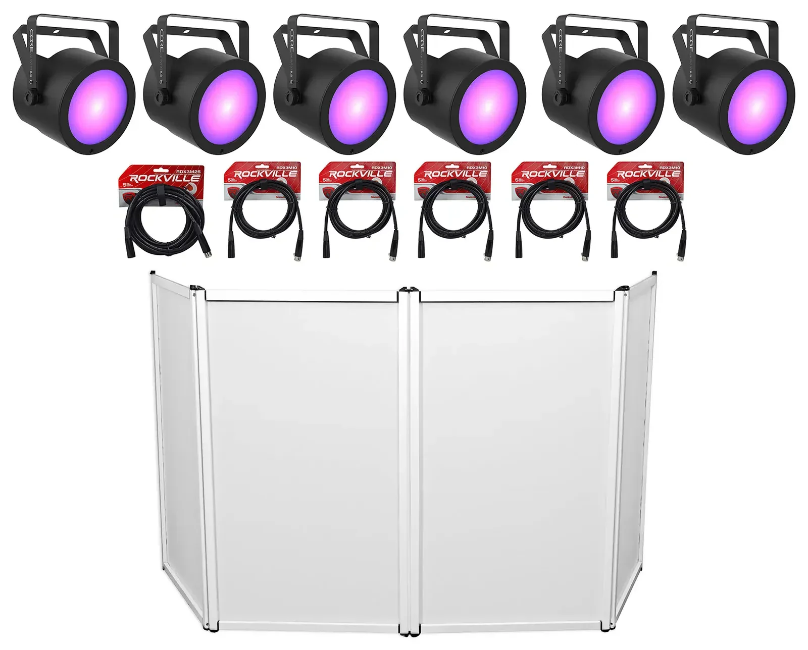 Ультрафиолетовый светильник Chauvet DJ COREpar UV 120 ILS UV COB LED D-Fi USB с аксессуарами (6 штук)