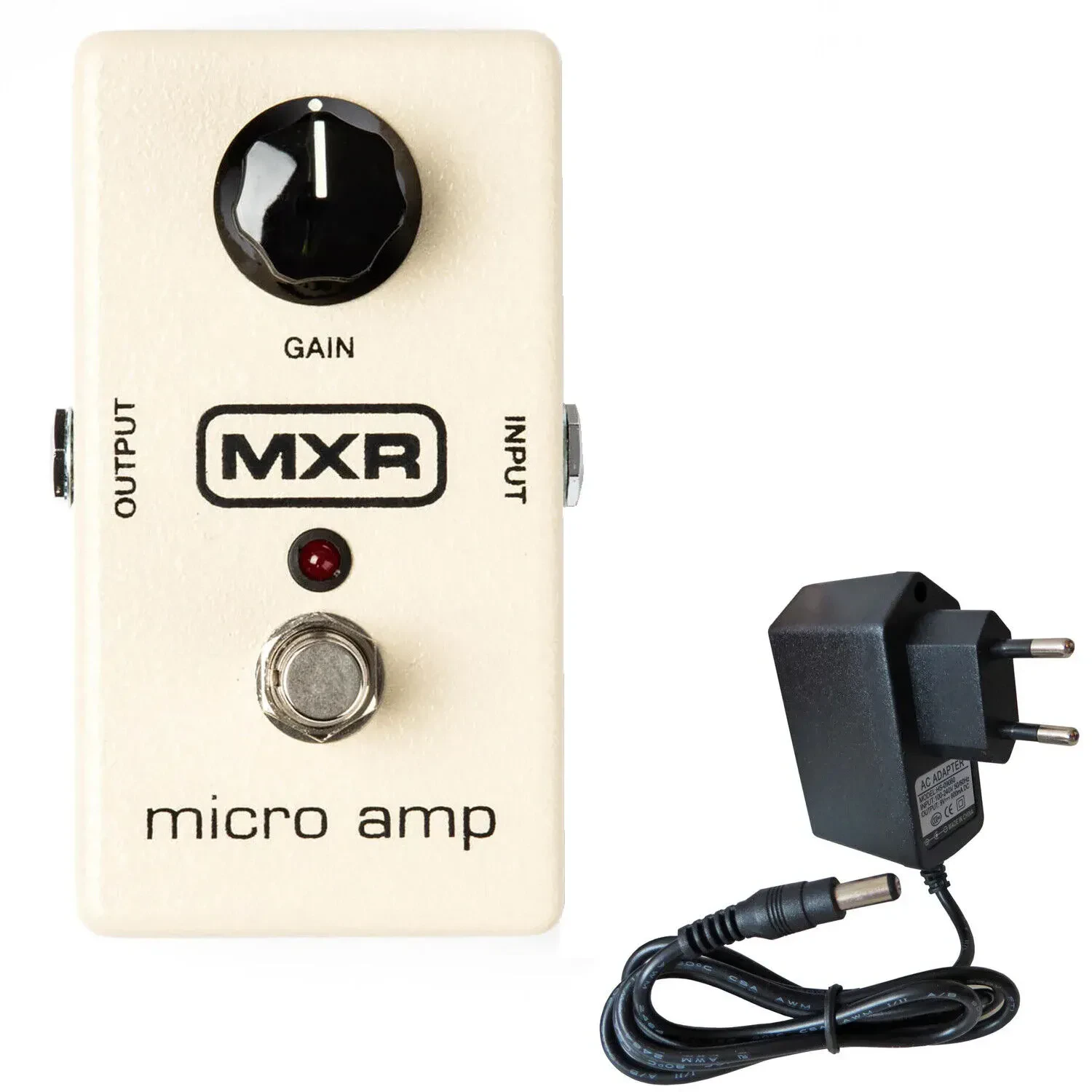 Педаль эффектов для электрогитары MXR M133 Micro Amp Booster с блоком питания