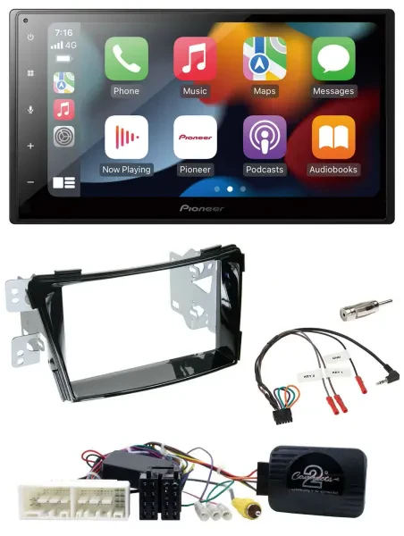 Pioneer DAB Bluetooth 2DIN USB Lenkrad Autoradio für Hyundai i40 ab 16 VF Klavie