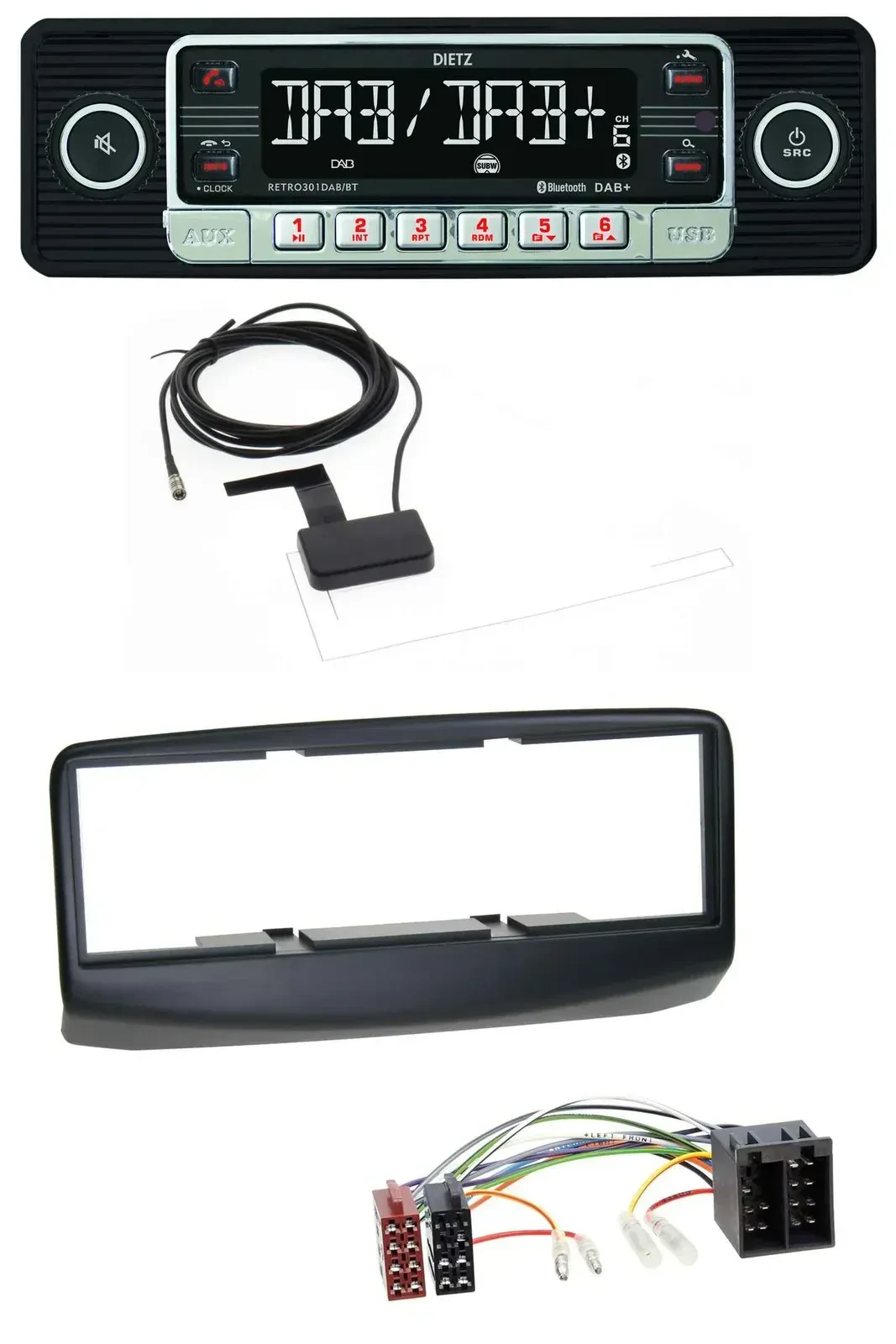 Автомагнитола Dietz DAB Bluetooth USB MP3 для Fiat Multipla 186 (Facelift 2006–2010)