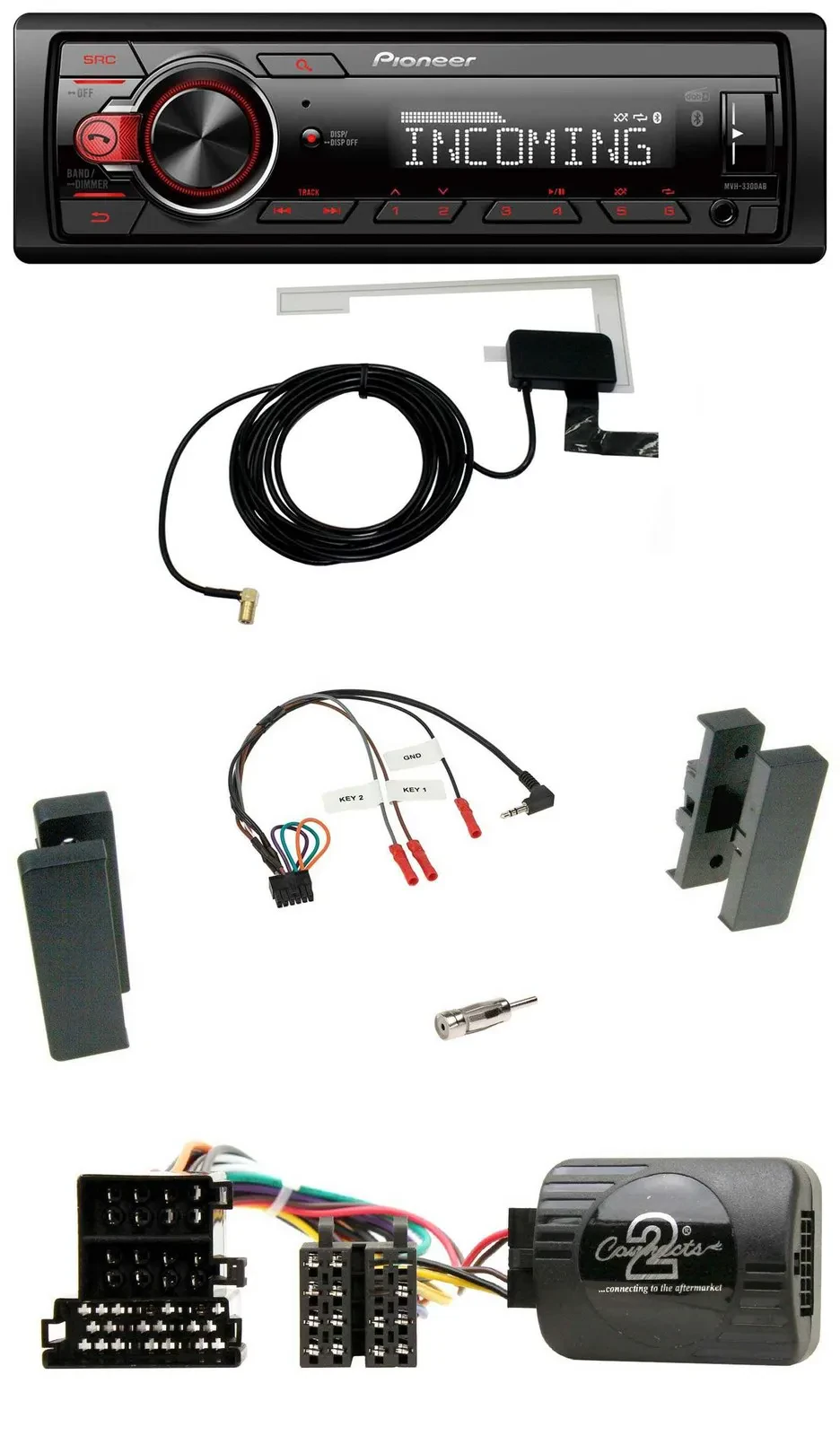 Pioneer MP3 Lenkrad CD DAB USB Autoradio für Seat Leon 2002-2006 Toledo 2002-200