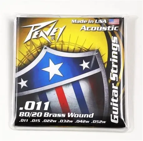 Струны для акустической гитары Peavey 80/20 Acoustic Brass Wound 11-52