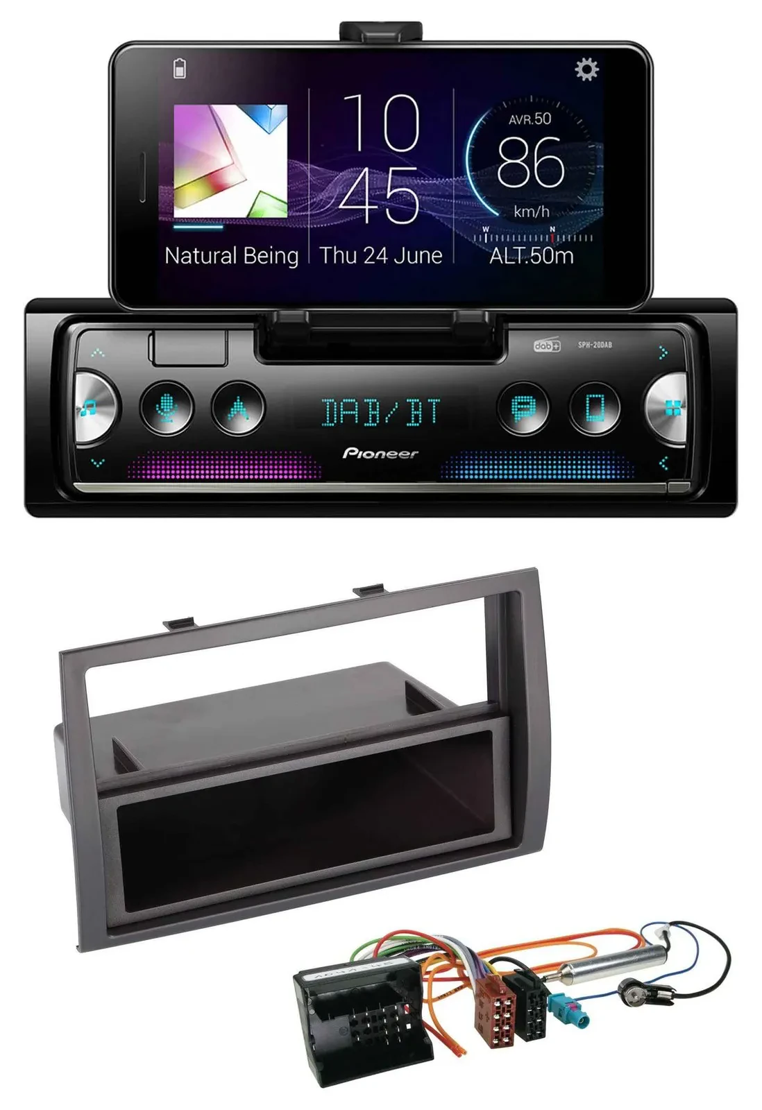 Pioneer USB MP3 Bluetooth DAB Autoradio für Citroen Jumper 2006-2011 Quadlock