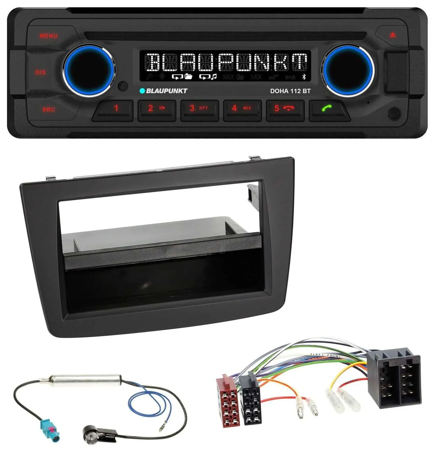 Blaupunkt AUX MP3 CD Bluetooth USB Autoradio für Alfa Romeo Mito 955 08-14 ISO s