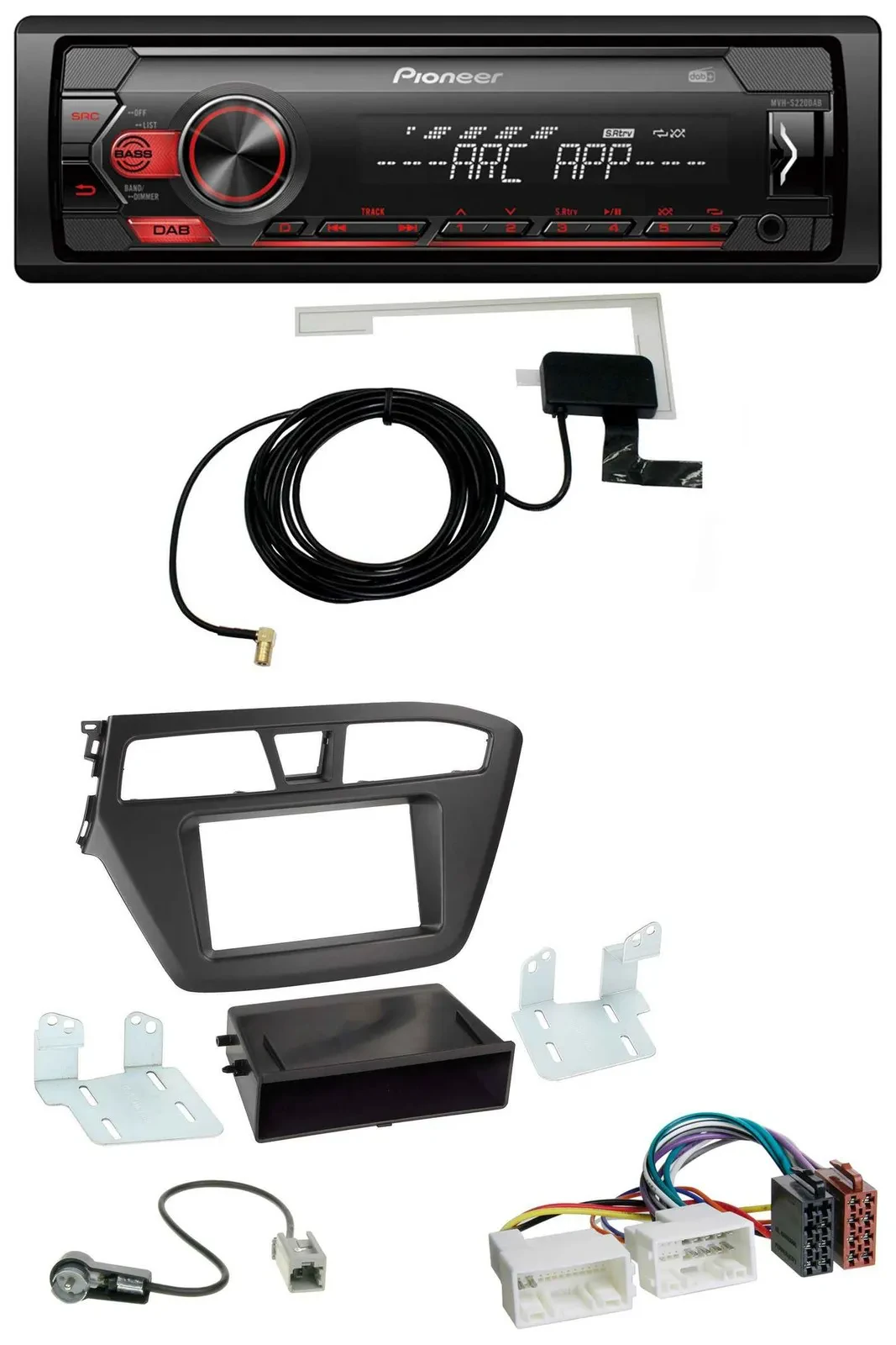 Автомагнитола для Hyundai i20 (2014–2020) Pioneer 1DIN USB DAB MP3 AUX