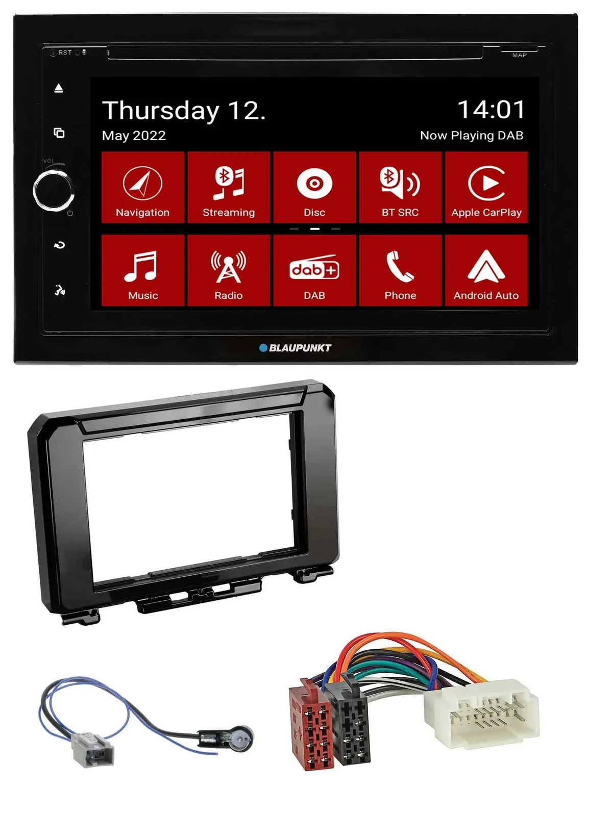 Blaupunkt MP3 DVD Bluetooth DAB 2DIN USB Autoradio für Suzuki Jimmny GJ ab 2018