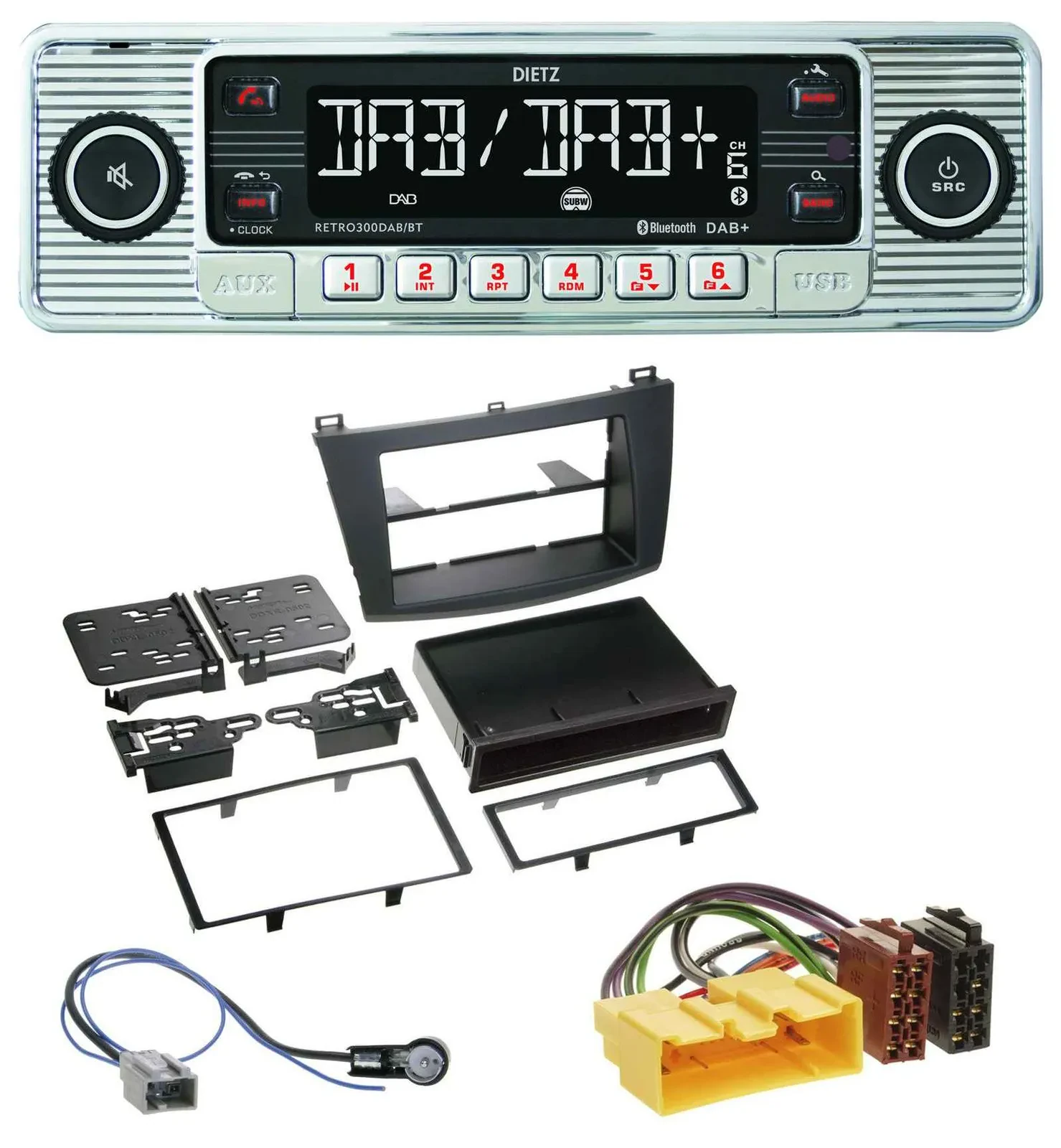 Dietz Bluetooth MP3 DAB USB Autoradio für Mazda 3 (ab 2009)