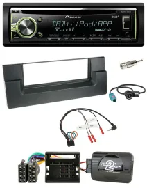 Автомагнитола Pioneer CD/USB/DAB, поддержка MP3, для BMW 5 Series E39 (2001–2004), совместима с кнопками на руле