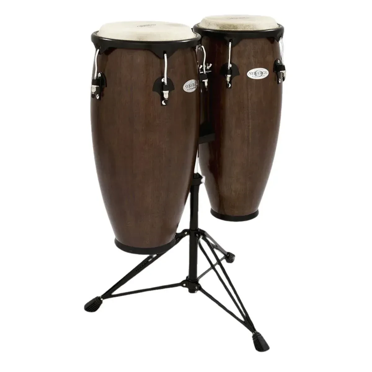 Toca Synergy Series Wood Conga Set with Stand Tobacco