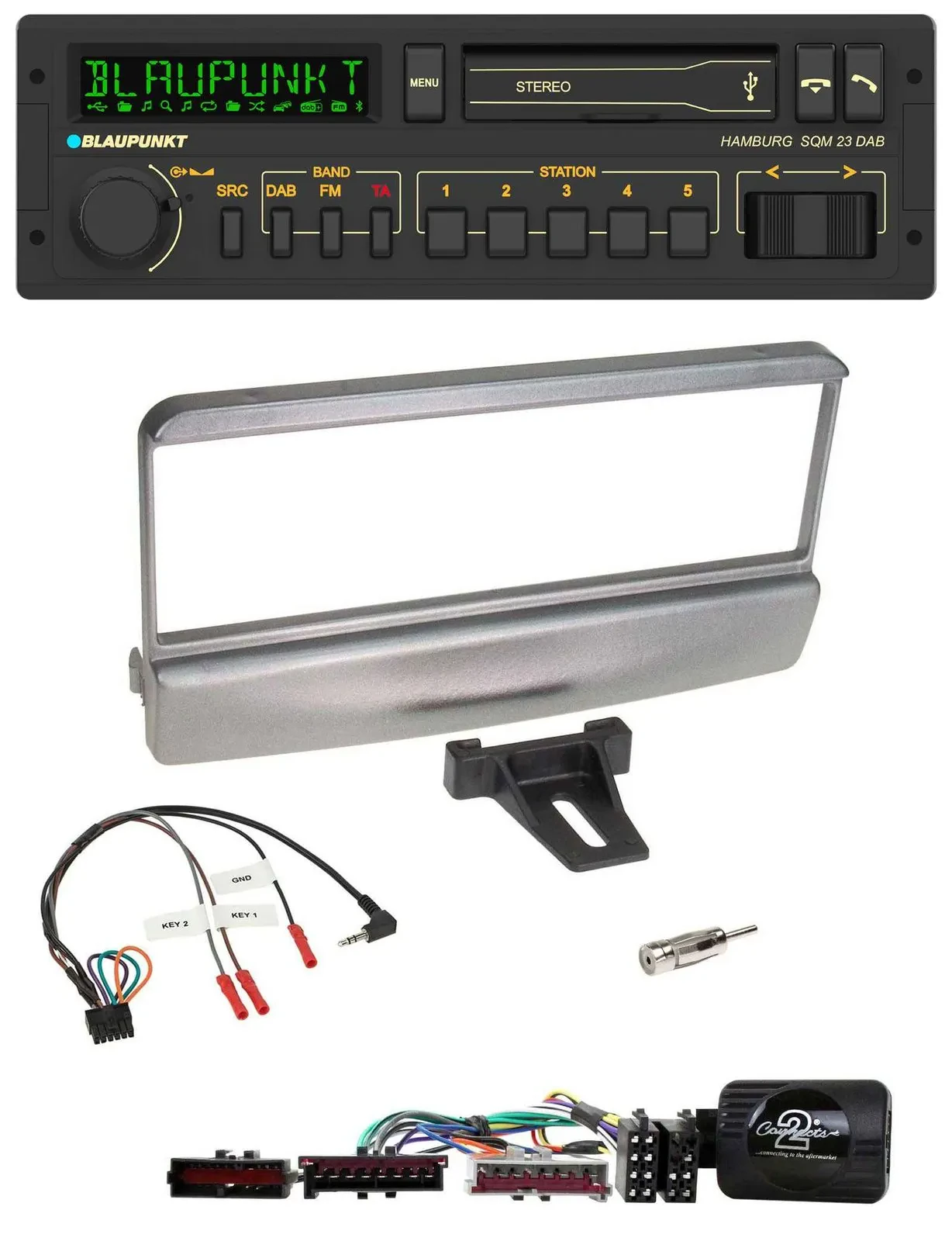 Blaupunkt USB DAB Bluetooth Lenkrad Autoradio für Ford Escort Focus silber