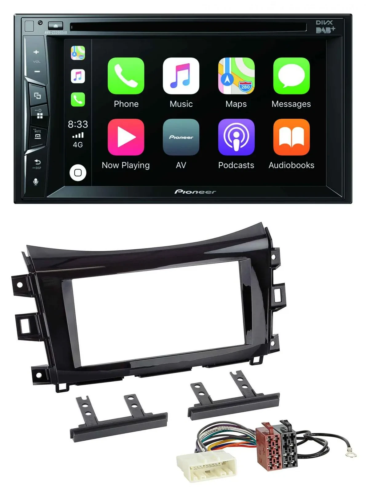 Автомагнитола для Nissan Navara Pioneer 2-DIN, MP3, USB, DVD, Bluetooth, DAB (с 2016)