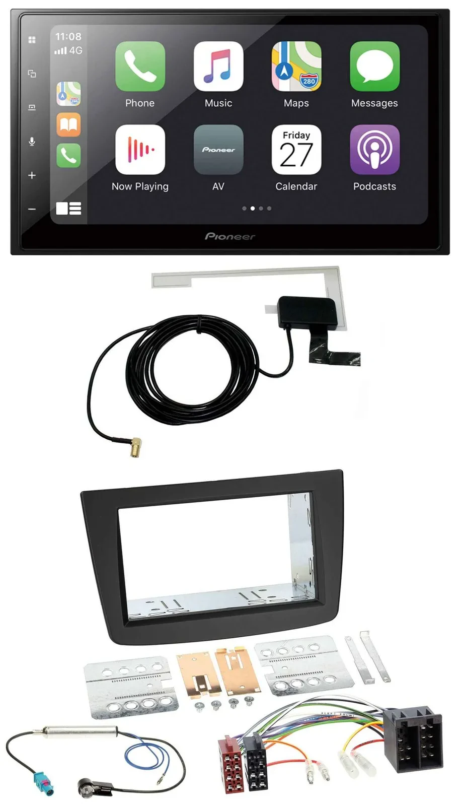 Автомагнитола для Alfa Romeo Mito (2008–2014) Pioneer 2DIN USB MP3 Bluetooth DAB