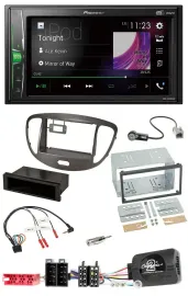 Pioneer 2DIN Lenkrad DAB USB Bluetooth Autoradio für Hyundai i10 2009-13 dunkels