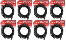 Коммутационный кабель Rockville RCXMB30-B Black 9.1 м (8 штук)