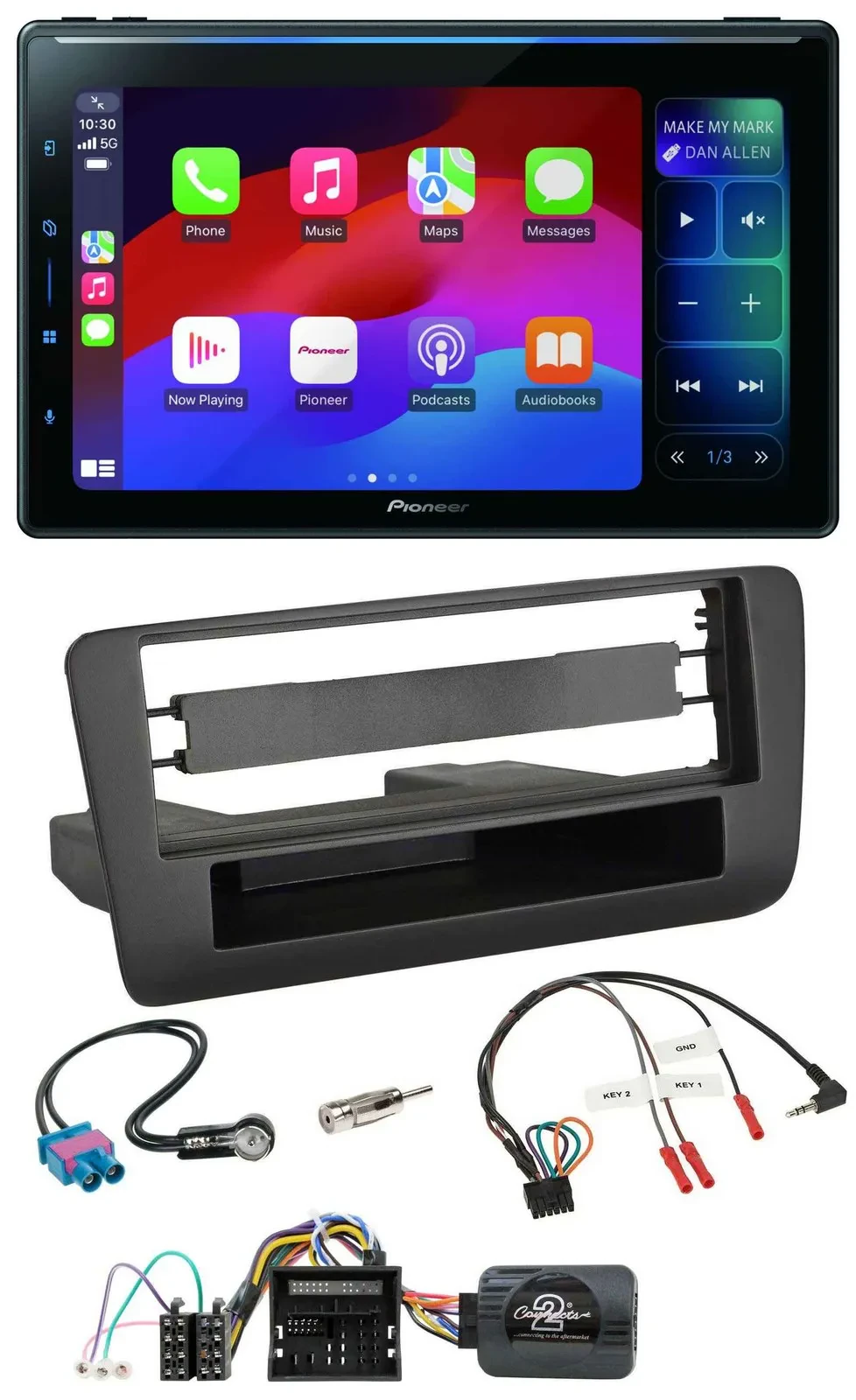 Pioneer Bluetooth DAB Lenkrad USB Autoradio für Audi A1 (ab 2010)