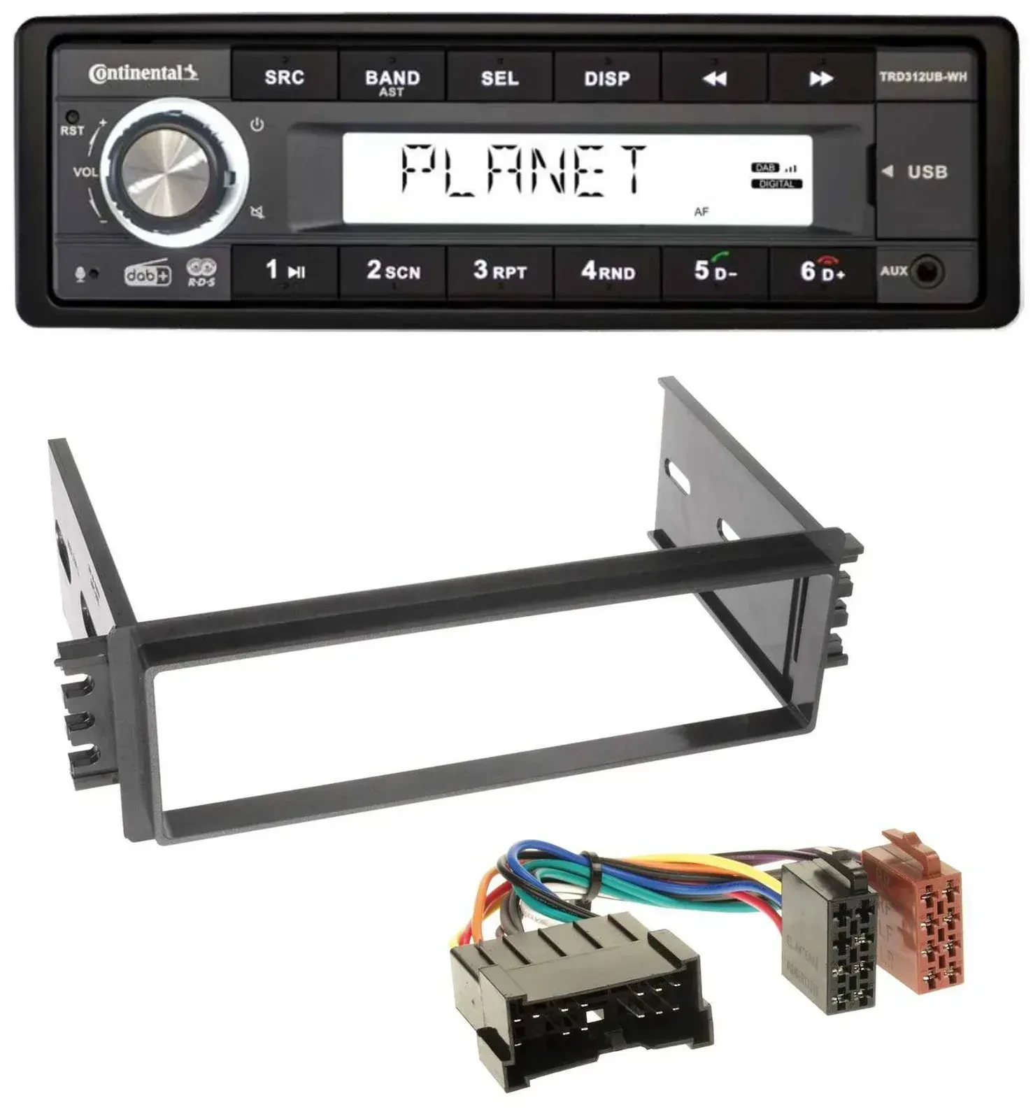 Continental USB 1DIN AUX DAB MP3 Autoradio für Hyundai Accent (2002-2005)