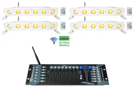 Светодиодный прибор Rockville BEST STRIP 60 White с DMX-контроллером (4 штуки)