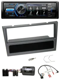 JVC Bluetooth Lenkrad USB DAB Autoradio für Opel Corsa C 2000-04 charcoal