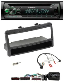 Автомагнитола Pioneer CD/USB/DAB для Ford Mondeo 2000–2002, черный, совместимая с кнопками на руле, с карманом