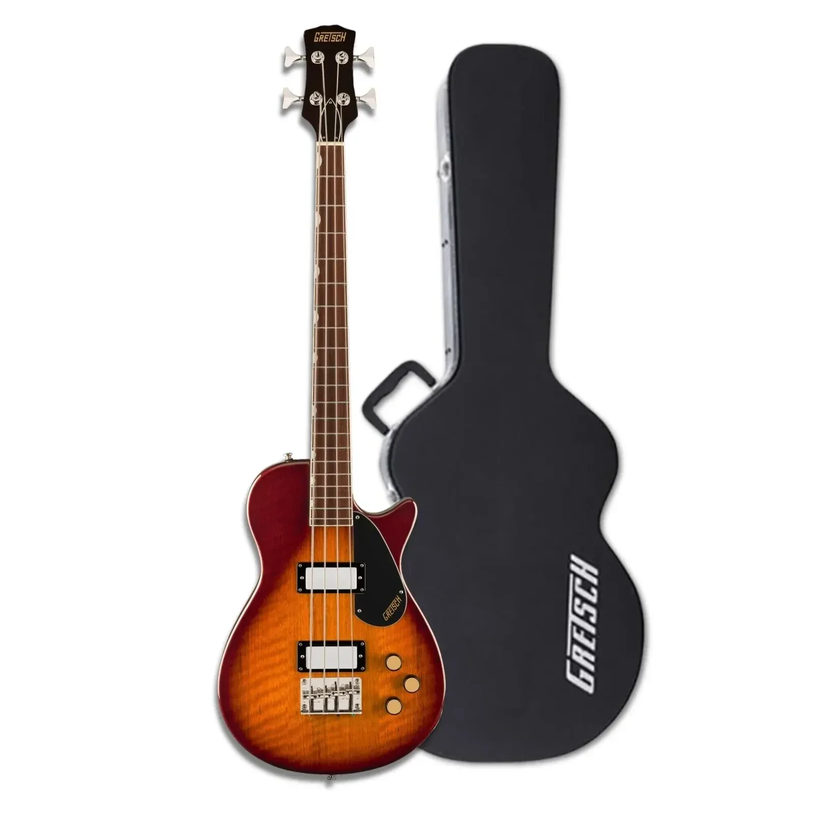 Бас-гитара Gretsch Streamliner Jet Club 4-струнная, Single Cut, Havana Burst (набор)