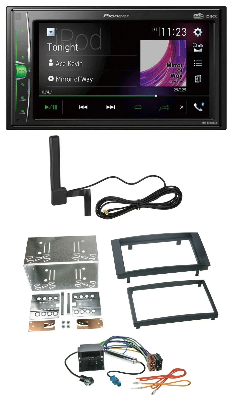 Pioneer MP3 DAB AUX 2DIN Bluetooth Autoradio für VW Touareg T5 Caravelle Multiva