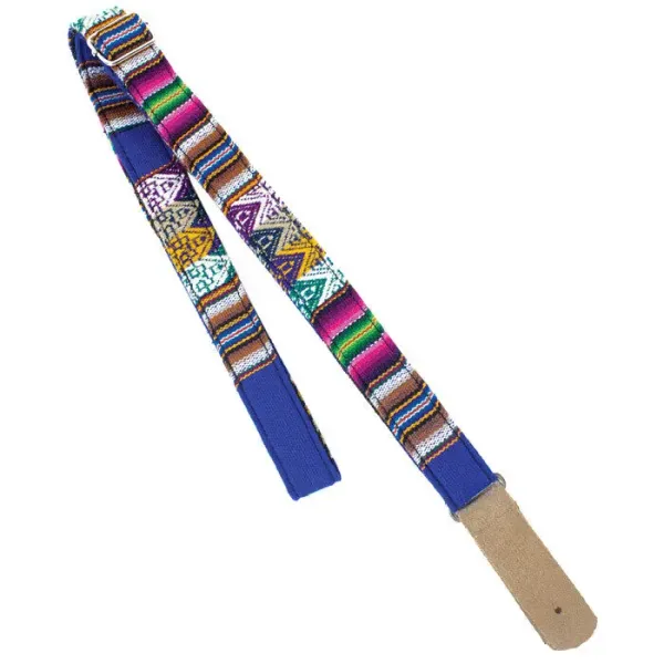 Henry Heller Peruvian Series Ukulele/Uke Strap, 1" Wide, Blue, HP-UKE03