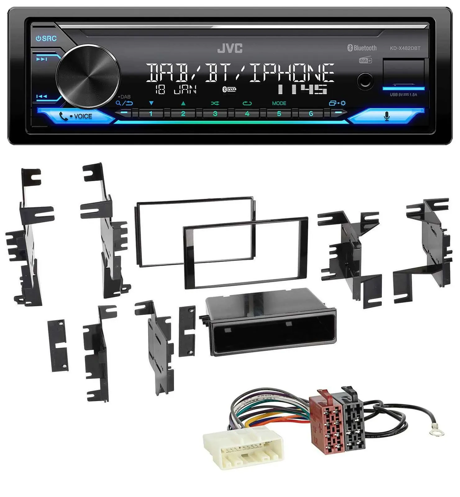 JVC Bluetooth DAB USB MP3 Autoradio für Nissan Quest Rogue ab 11 Titan ab 13
