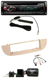 Автомагнитола Pioneer CD, DAB, Bluetooth, USB для Fiat 500 (с 2007), перламутрово-серый