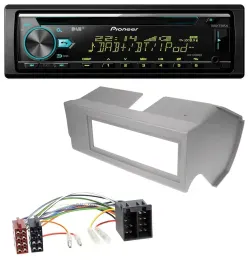 Pioneer DAB MP3 CD USB Bluetooth Autoradio für Fiat Panda (bis 2002) - grau