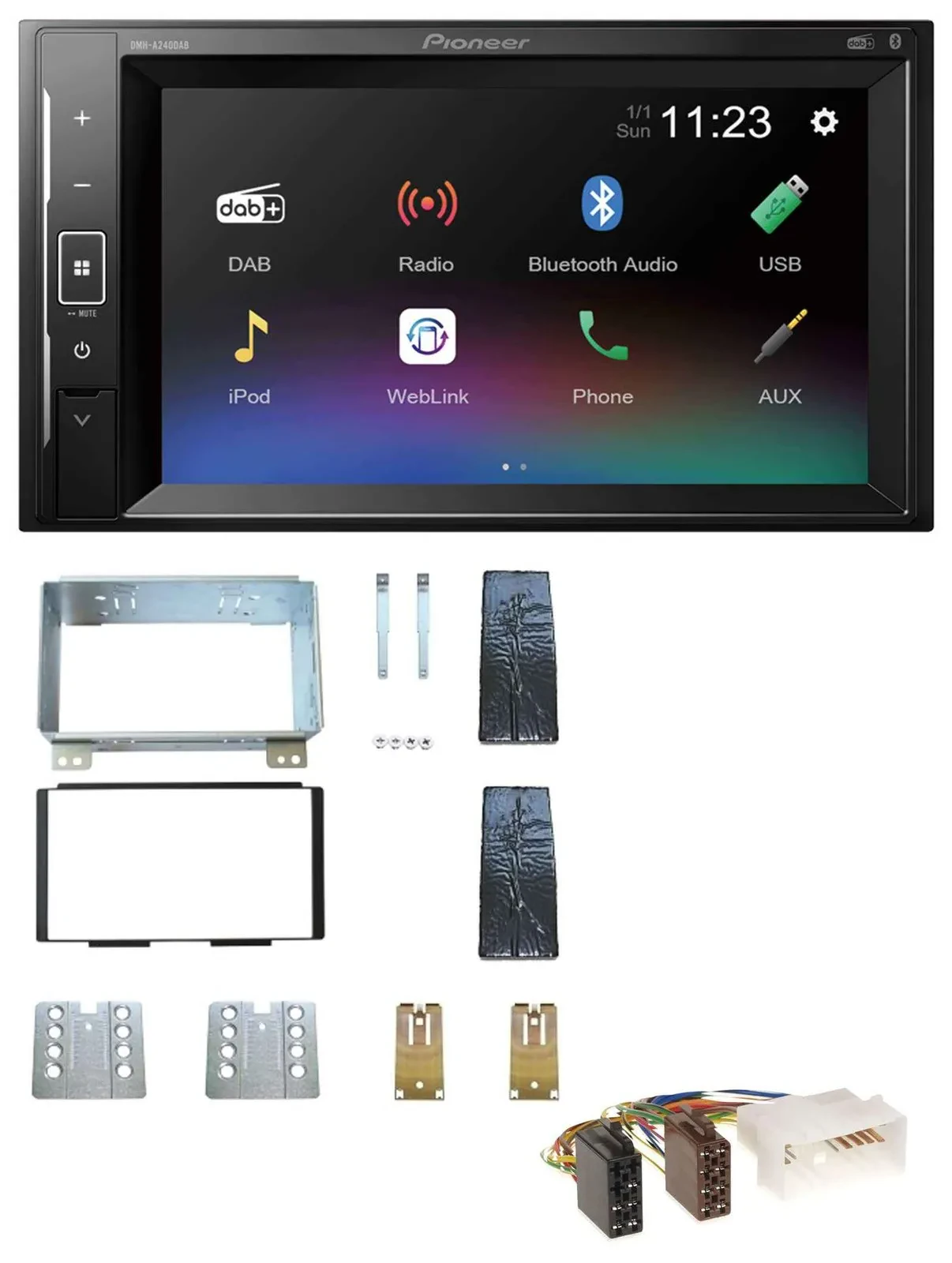 Pioneer DAB MP3 2DIN Bluetooth USB Autoradio für Kia Carnival II VQ 06-11