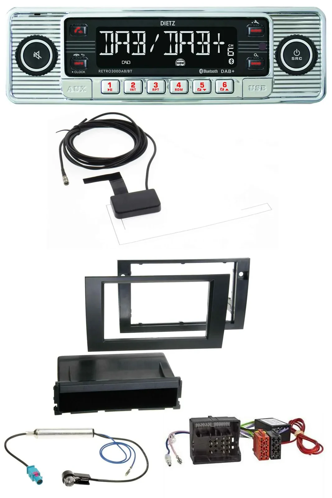 Dietz Bluetooth USB MP3 DAB Autoradio für Audi A4 B7 04-08 Symphony Aktivsystem