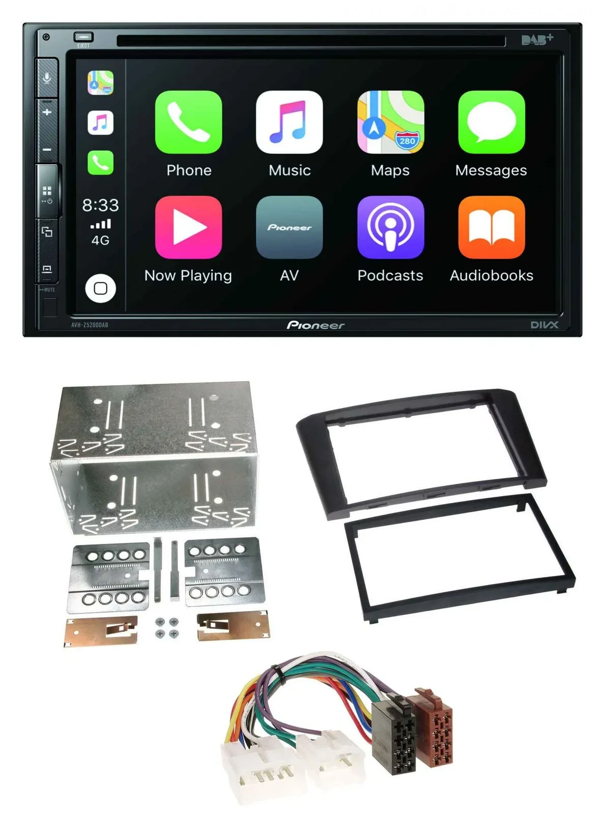 Pioneer DVD 2DIN MP3 DAB Bluetooth USB Autoradio für Toyota Avensis 2003-2009