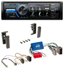 JVC Bluetooth MP3 USB DAB Autoradio für Audi A2 A3 8L A4 B5 A6 C5 Aktivsystem