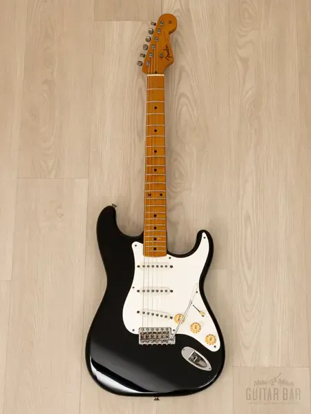 Электрогитара Fender Stratocaster 1954 Vintage Reissue ST54-55 SSS Black w/case Japan 1989