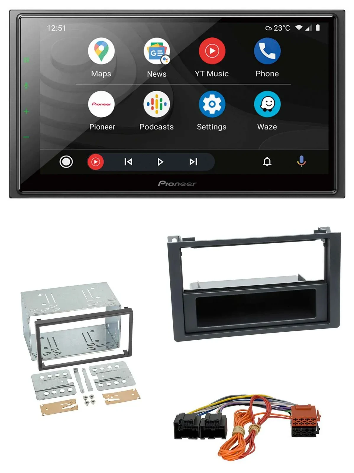 Pioneer USB 2DIN DAB MP3 Bluetooth Autoradio für Saab 9.3 Ys3F 2007-2012