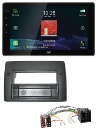 Автомагнитола JVC DAB, Bluetooth, USB, MP3 для Fiat Stilo 192 (2001–2008) с карманом