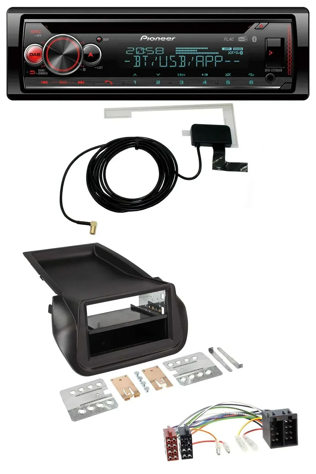 Автомагнитола для FIAT Fiorino (с 2008) Pioneer DAB, CD, MP3, USB, Bluetooth