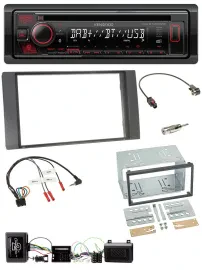 Kenwood Lenkrad CD USB Bluetooth DAB Autoradio für Ford Kuga 2008-2012 anthrazit