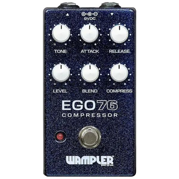 Педаль эффектов для электрогитары Wampler Ego 76 Compressor Effects Pedal Blue Sparkle