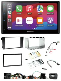 Pioneer DAB USB Lenkrad Bluetooth 2DIN Autoradio für Audi A6 C5 2001-2004 Aktivs