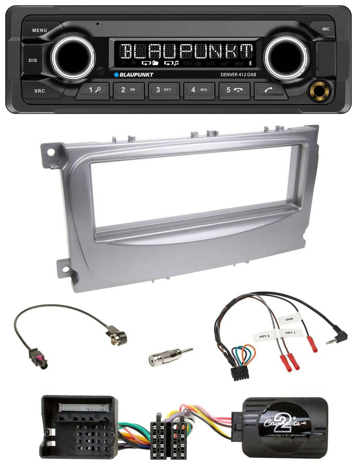 Blaupunkt Bluetooth DAB Lenkrad USB Autoradio für Ford S-Max Mondeo 2007-2014 si