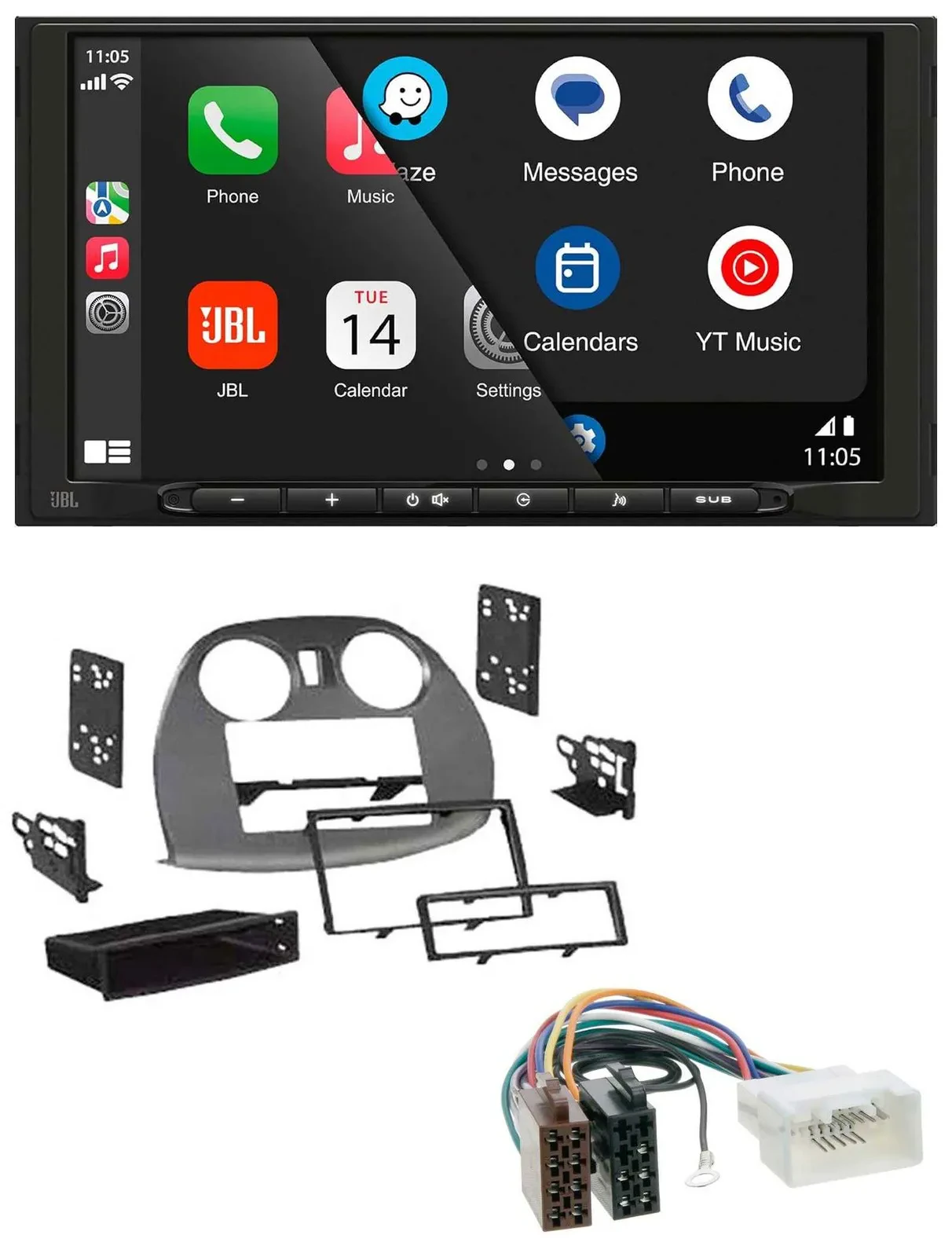JBL USB 2DIN MP3 Bluetooth AUX Autoradio für Mitsubishi Eclipse 4G 05-12