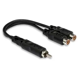Коммутационный кабель Hosa Technology 6" RCA Male to Two Female Y-Cable #YRA104