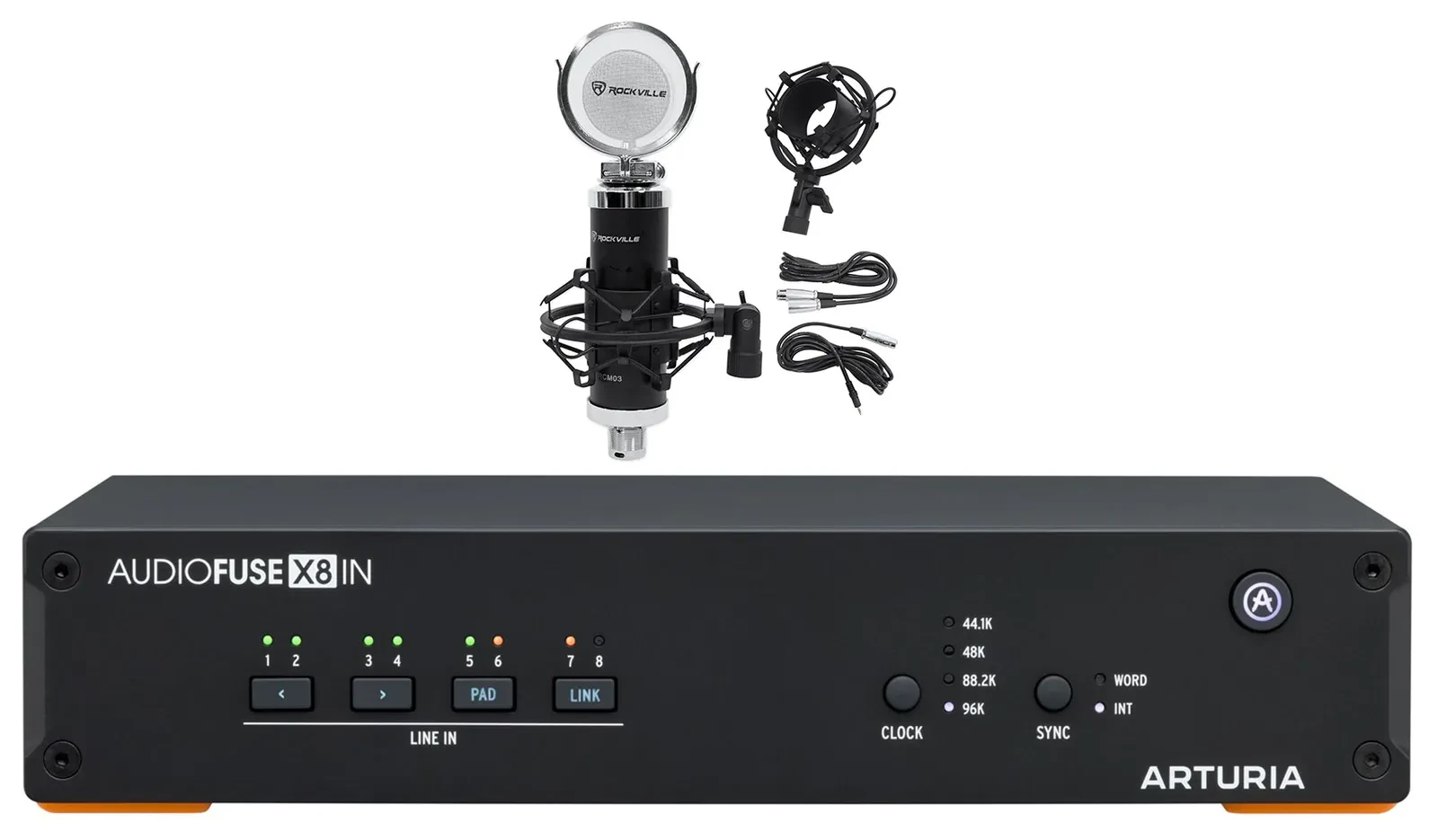 Arturia AUDIOFUSE X8 IN Add 8 Line Inputs to Audio Interfaces+Recording Mic