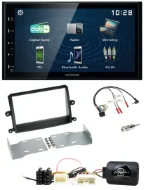 Kenwood 2DIN Bluetooth Lenkrad USB DAB Autoradio für Mitsubishi L200 06-15