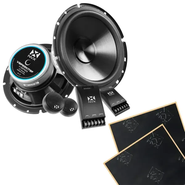 NVX VSP65KIT2F 250W V-Series 2-Way Component Speakers w/ Sound Damping