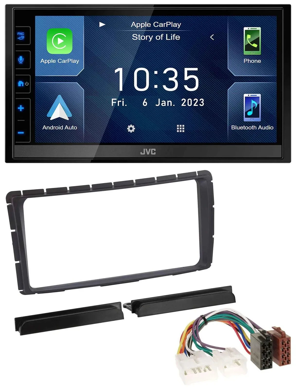 JVC DAB Bluetooth MP3 USB 2DIN Autoradio für Toyota Hilux (ab 2011)